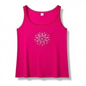 4/$20 Lace Trim Sequined Embellished Camisole